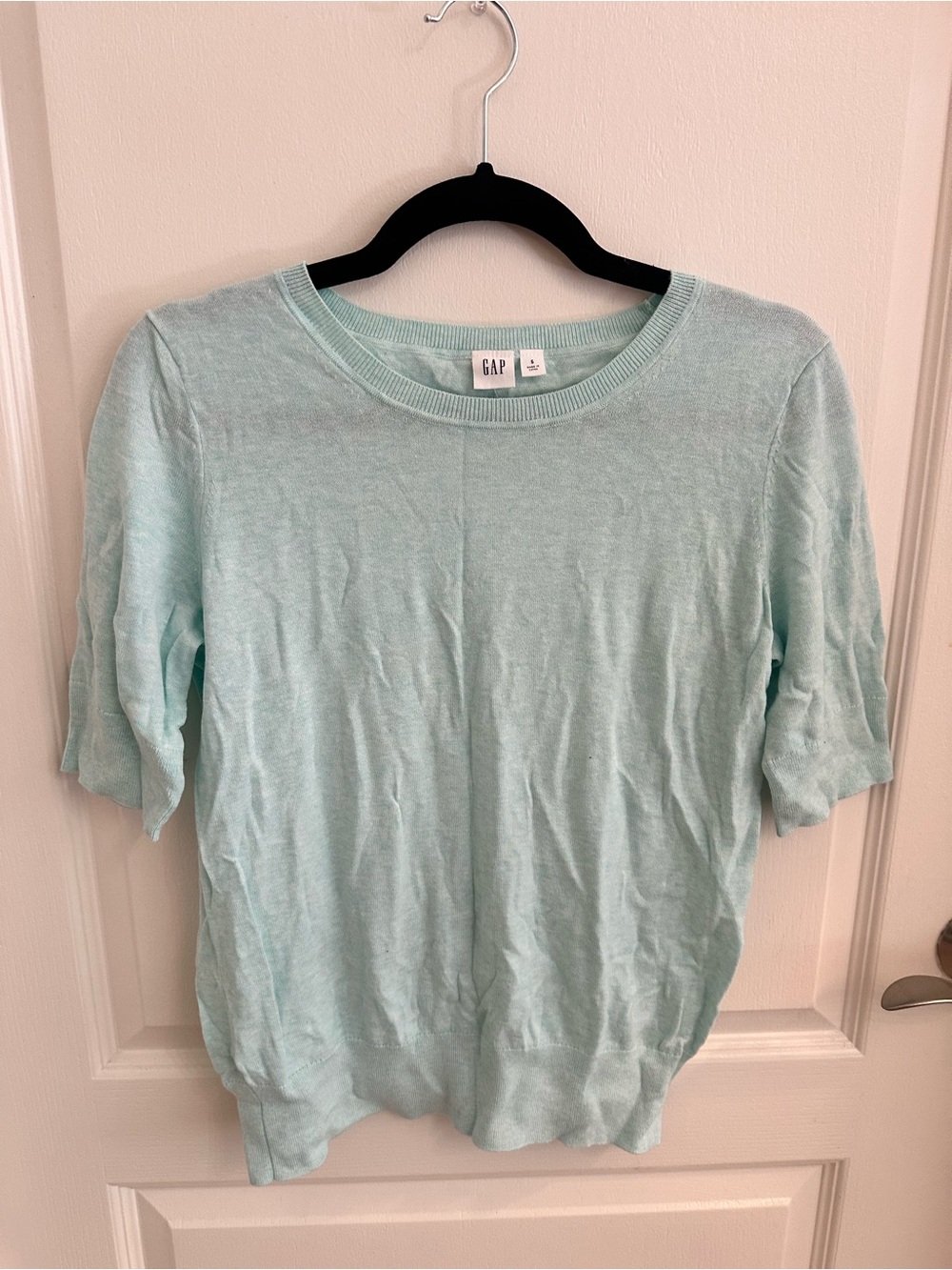 GAP Mint Green Short Sleeve Knit Top